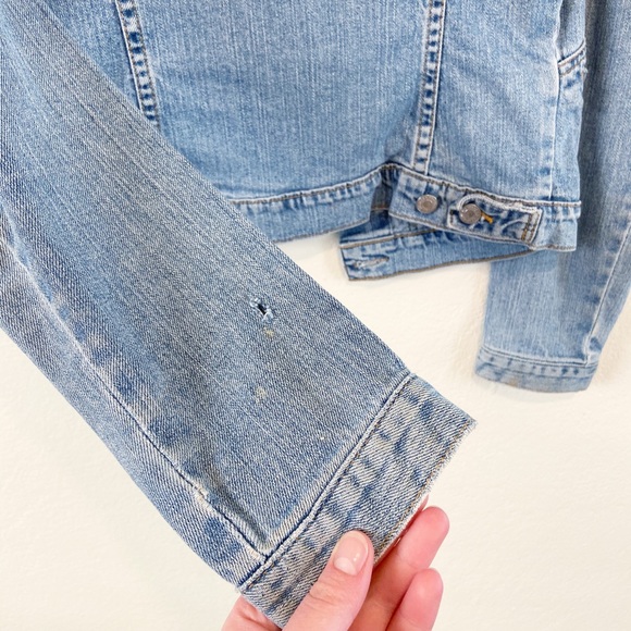 Levi Strauss Blue Denim Jean Jacket Juniors Medium - Picture 6 of 7